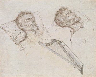 Karel van Mander op zijn sterfbed door Jacques II de Gheyn